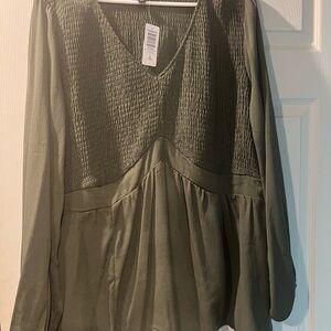 Torrid Olive Green Blouse
